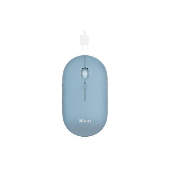 Trust Ratón Inalámbrico Ultrafino Puck 800-1200-1600 DPI Ambidiestro Recargable Azul 2 Trust Ratón Inalámbrico Ultrafino Puck 800-1200-1600 DPI Ambidiestro Recargable Azul 2