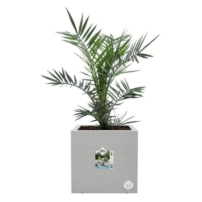 Jardinera Elho Vivo Next Square 40 - Gris - Ø 39 x H 38 cm - interior/exterior - 100% reciclado 1