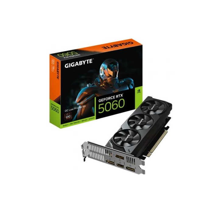 Gigabyte 9VN5060O8L-00-G10 Tarjeta Gráfica GeForce RTX 5060 OC Low Profile 8GB GDDR7 DLSS 4 Blackwell PCI-E 5.0 2512MHz Gigabyte 9VN5060O8L-00-G10 Tarjeta Gráfica GeForce RTX 5060 OC Low Profile 8GB GDDR7 DLSS 4 Blackwell PCI-E 5.0 2512MHz