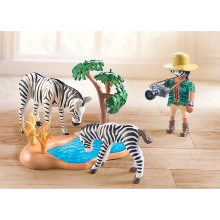 Playmobil Wiltopia Set Fotógrafo de Animales con Figura de Mujer, Cebra, Cebra Bebé, Disfraz de Cebra y Cámara - Edad +4 años 3
