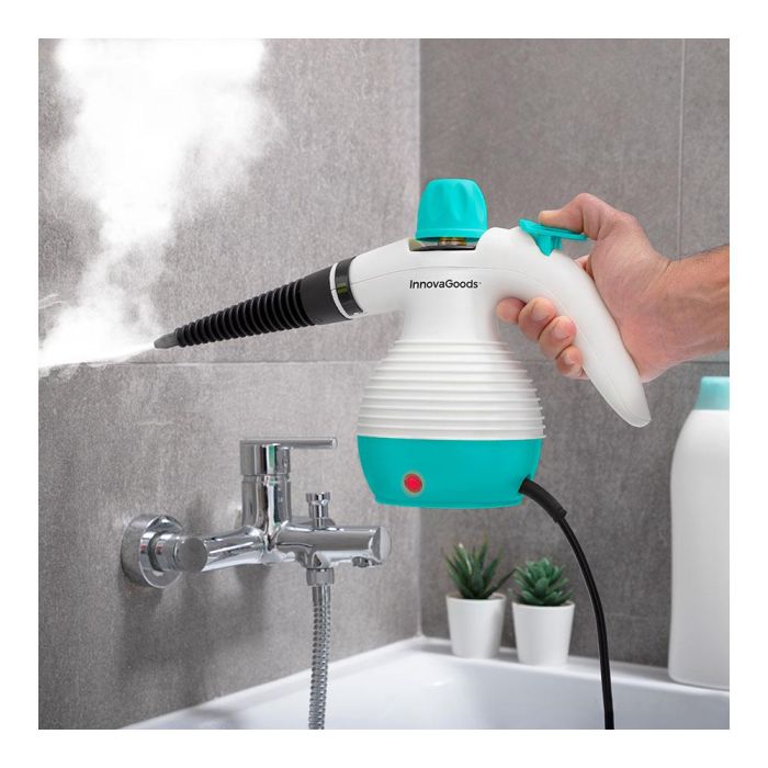 Vaporeta de Mano Multiusos con Accesorios 9 en 1 Steany InnovaGoods 0,35 L 3 Bar 1000W 3 Vaporeta de Mano Multiusos con Accesorios 9 en 1 Steany InnovaGoods 0,35 L 3 Bar 1000W 3