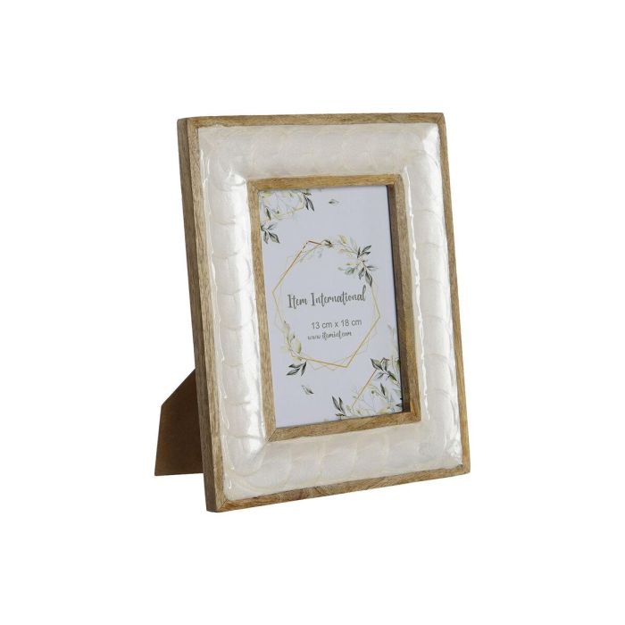 Marco Foto 13X18 Moderno DKD Home Decor Blanco Natural 2 x 27 x 21.5 cm