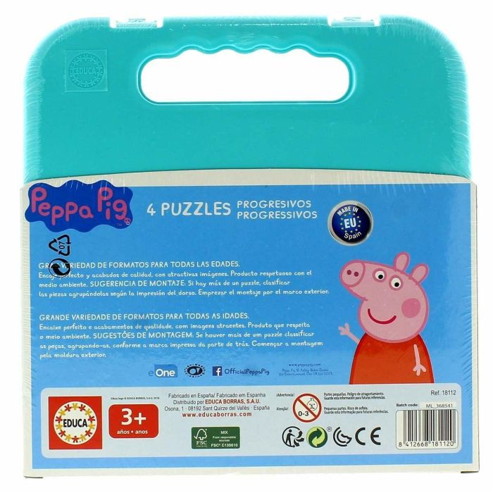 Set de 4 Puzzles   Peppa Pig Cosy corner         16 x 16 cm   2