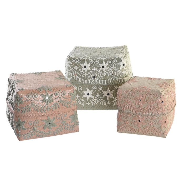DKD Home Decor Cesta Balines Bambú Multicolor 27 x 23 x 27 cm Set de 3 Piezas (22x19 19x17) 1 DKD Home Decor Cesta Balines Bambú Multicolor 27 x 23 x 27 cm Set de 3 Piezas (22x19 19x17) 1