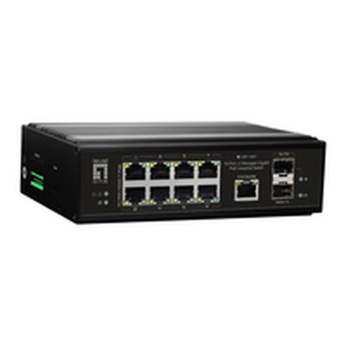 LevelOne IGP-1061 Switch Gestionado L2 8 Puertos Gigabit Ethernet 2 SFP 240W 8xPoE+ Industrial -40 a 75°C 2