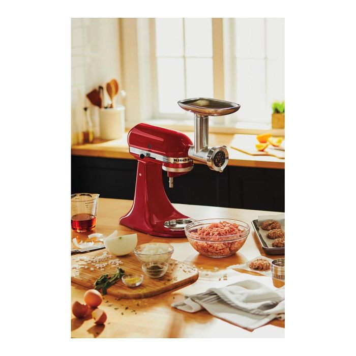 KitchenAid 5KSMMGA Picador de Carne, Aluminio y Acero Inoxidable, 3 Discos, Incluye Accesorio para Embutir KitchenAid 5KSMMGA Picador de Carne, Aluminio y Acero Inoxidable, 3 Discos, Incluye Accesorio para Embutir