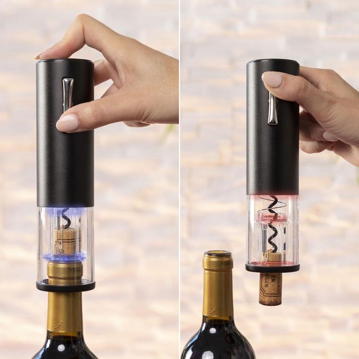 Sacacorchos Eléctrico Recargable con Accesorios para Vino Corklux InnovaGoods 11 Sacacorchos Eléctrico Recargable con Accesorios para Vino Corklux InnovaGoods 11