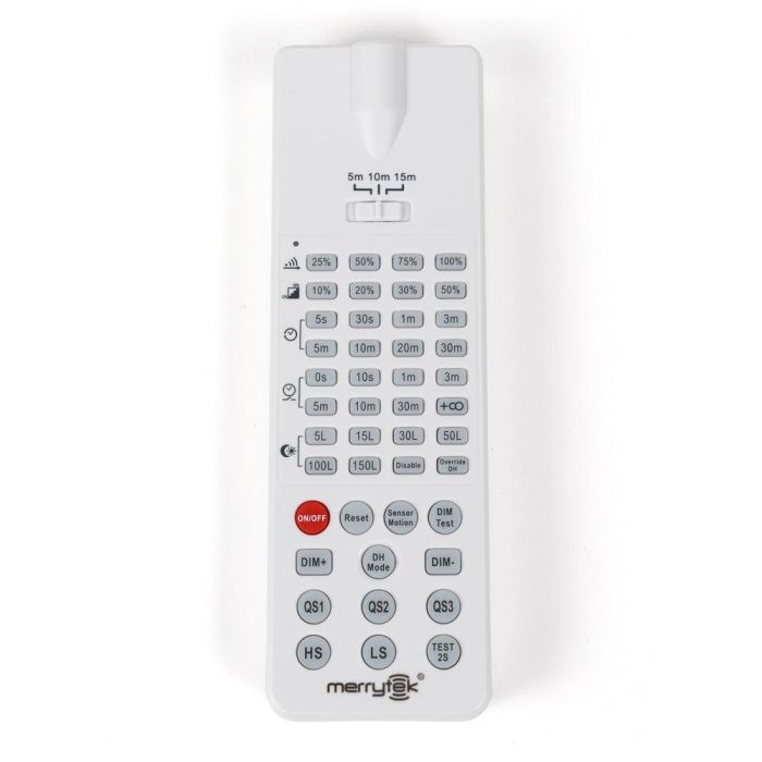 Merrytek Mando Control Remoto para Sensor Microondas de Campanas LED, configurable: área detección, tiempo, Standby y nivel luz. Compatible 1-10V. 1 Merrytek Mando Control Remoto para Sensor Microondas de Campanas LED, configurable: área detección, tiempo, Standby y nivel luz. Compatible 1-10V. 1