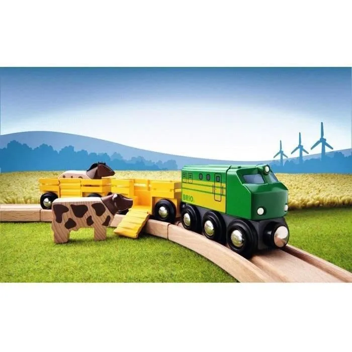 Brio World 33404 Tren de Animales de Granja con Rampa para Niños a partir de 3 Años 3