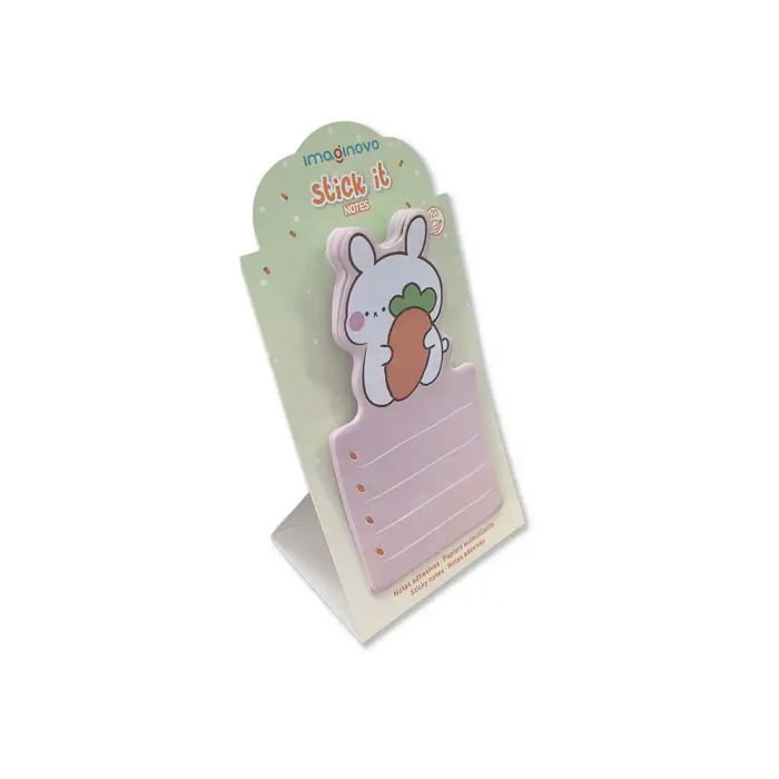 Imaginovo Bloc Notas Adhesivas Bunny con Soporte 20 Hojas Naranja 60x125 mm 4