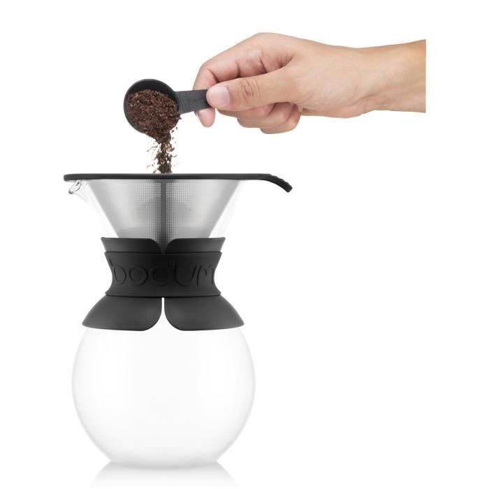 A Over - Bodum Cafeter, filtro de malla de acero inoxidable permanente, 1.0 L, 8 tazas 5