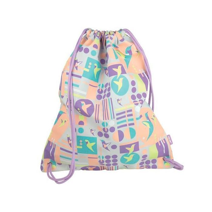 Milan Saco Portatodo Con Tiras Grande Sugar Colibrí Pastel Rosa-Gris Milan Saco Portatodo Con Tiras Grande Sugar Colibrí Pastel Rosa-Gris