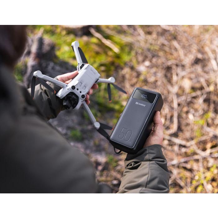 Sandberg Powerbank USB-C PD 130W 50000mAh, Batería Externa Alta Velocidad con Carga Rápida para Móviles y Portátiles 6