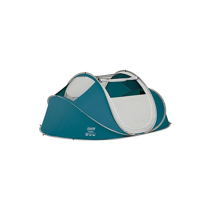 Coleman Galiano 4 FastPitch Pop Up - Tienda desplegable para 4 personas, Impermeable, Resistente a la intemperie, Color Verde y Gris