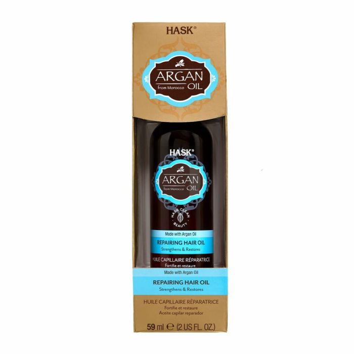 HASK ARGAN OIL Aceite Reparador de Argán 100 ml para Cabello Seco y Dañado, Control Frizz, Brillo Radiante, Sin Alcohol 8