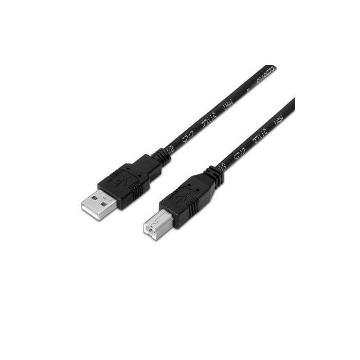 Aisens Cable USB 2.0 para Impresora Tipo A-Macho a B-Macho Negro 3.0 Metros Aisens Cable USB 2.0 para Impresora Tipo A-Macho a B-Macho Negro 3.0 Metros