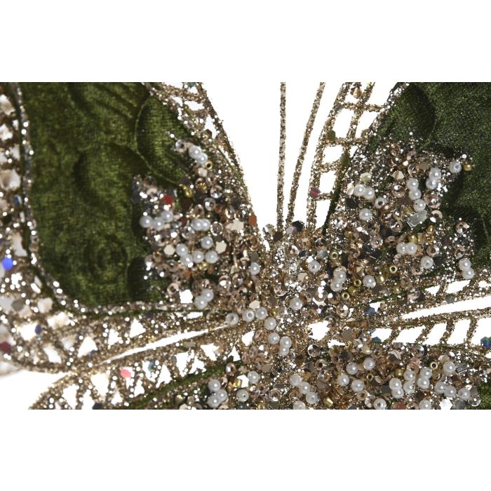 Decoracion Navidad Tradicional DKD Home Decor Verde Burdeos 4 x 21 x 18 cm (12 Unidades) 2