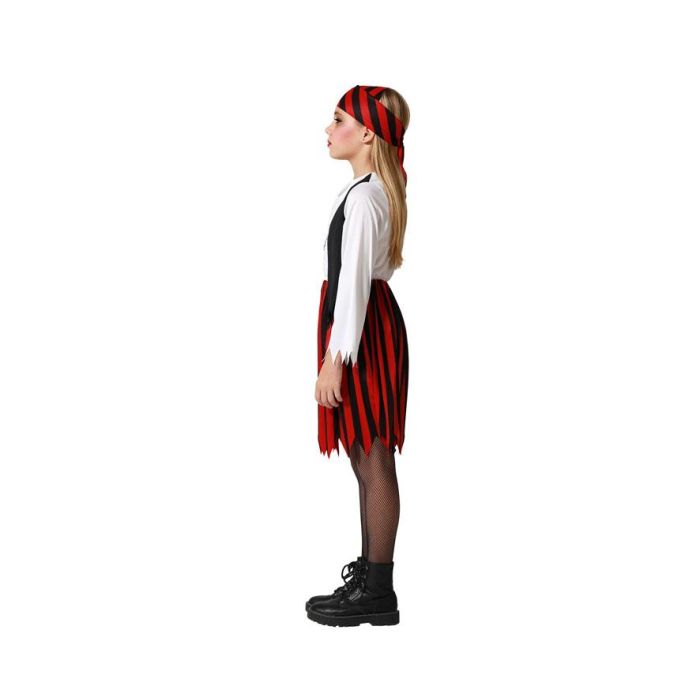 Disfraz Pirata Rojo Negro Niña Infantil 5-6 Años 1 Disfraz Pirata Rojo Negro Niña Infantil 5-6 Años 1