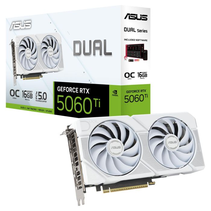ASUS DUAL RTX 5060 TI 16GB GDDR7 Tarjeta Gráfica Blanca 5 ASUS DUAL RTX 5060 TI 16GB GDDR7 Tarjeta Gráfica Blanca 5