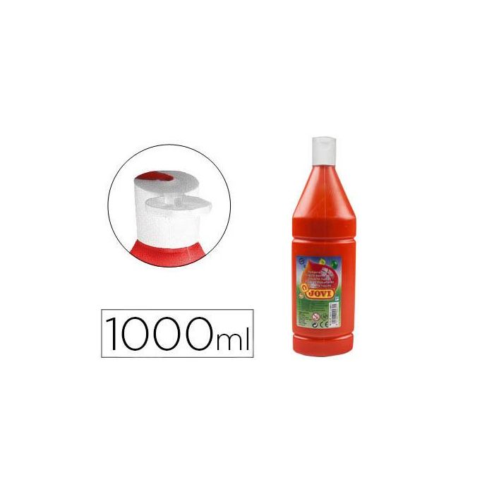 Tempera Liquida Jovi Escolar 1000 mL Bermellon