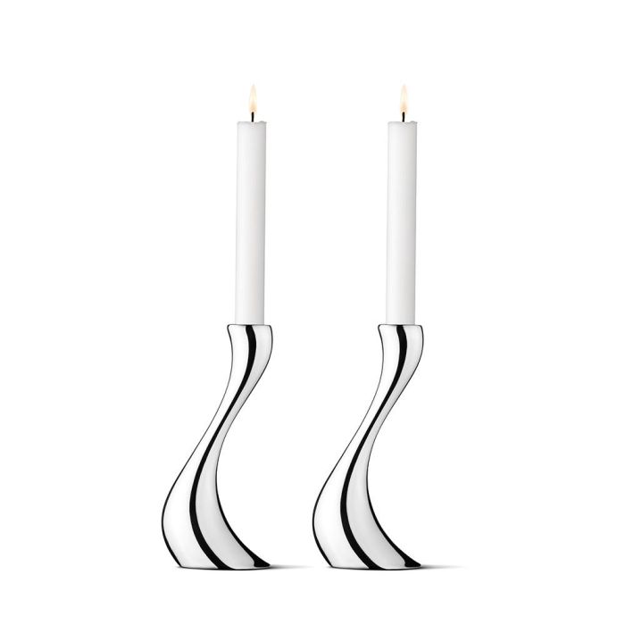 Set 2 Candelabros Georg Jensen 20 cm Set 2 Candelabros Georg Jensen 20 cm