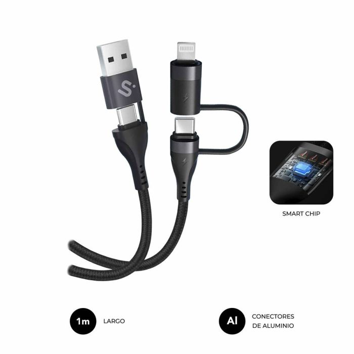 Cable HDMI Subblim SUBCAB-4IN101 Negro 1,2 m 13