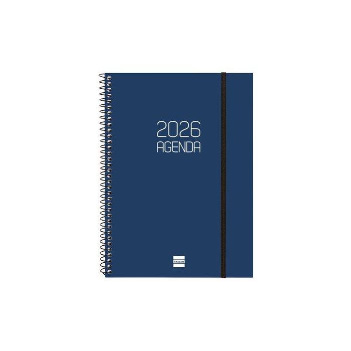 Finocam E10 742761026 Agenda 2026 Basic Opaque Semana Vista Horizontal Azul 155x212mm