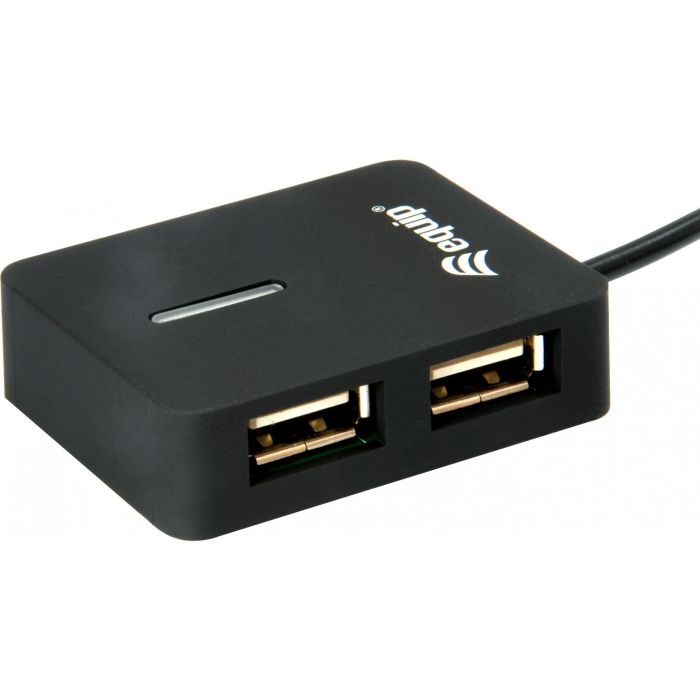 Equip USB-Hub 4-Port 2.0 ->4x2.0 480Mbps o.Netzteil sw 3
