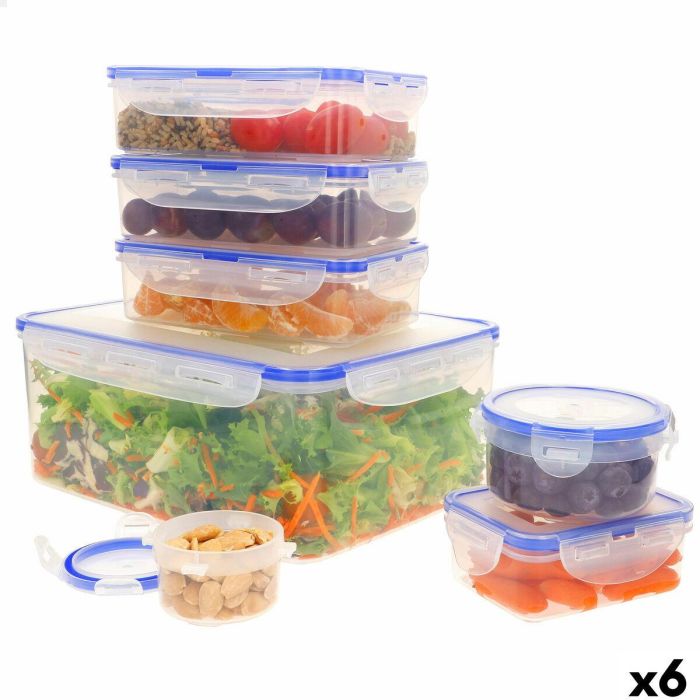 Set de Recipientes de Cocina Herméticos Apilables Max Home 29 x 12 x 20 cm 6 Unidades Set de Recipientes de Cocina Herméticos Apilables Max Home 29 x 12 x 20 cm 6 Unidades