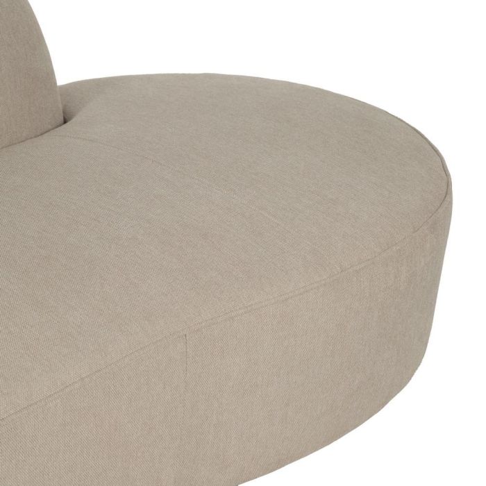 Sofá 3 Plazas Beige Tejido-Madera 229 X 100 X 76 cm