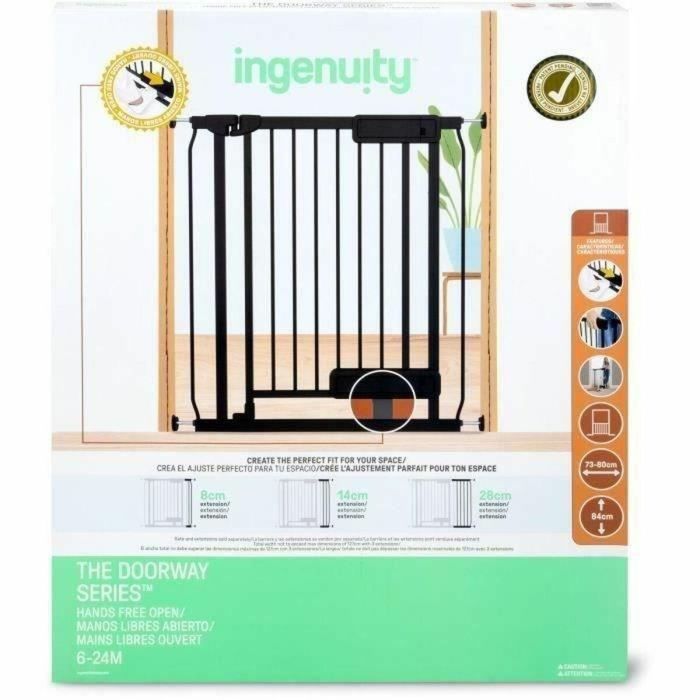 Barrera de seguridad Ingenuity Negro 73-80 cm 2 Barrera de seguridad Ingenuity Negro 73-80 cm 2