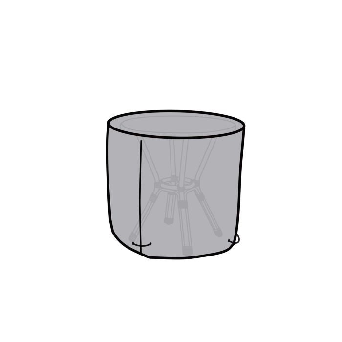 DKD Home Decor Funda Protectora de Poliéster para Mesa Redonda de Terraza y Jardín 600D Gris Oscuro 132x75x132 cm 3