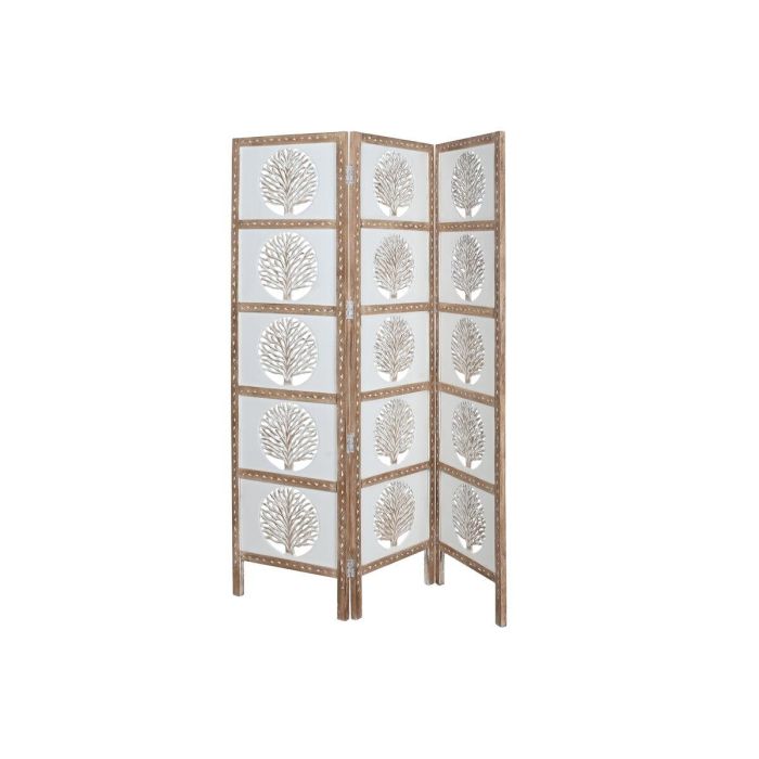 DKD Home Decor Biombo Tradicional de Madera Mango y Mdf, Separador de Ambientes Árbol de la Vida Blanco Natural 182x153x2.3 cm 1 DKD Home Decor Biombo Tradicional de Madera Mango y Mdf, Separador de Ambientes Árbol de la Vida Blanco Natural 182x153x2.3 cm 1