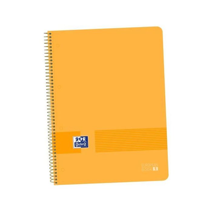 Oxford Live&Go Europeanbook 1 Cuaderno Espiral A4+ 5x5 mm Microperforado T-Plástico Pack 5 Unidades Melocotón