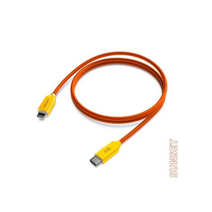 Cable Groovy Usb-C - Usb-C Alto Rendimiento 2,0A Sunset Pantone 172 1 M. Cable Groovy Usb-C - Usb-C Alto Rendimiento 2,0A Sunset Pantone 172 1 M.