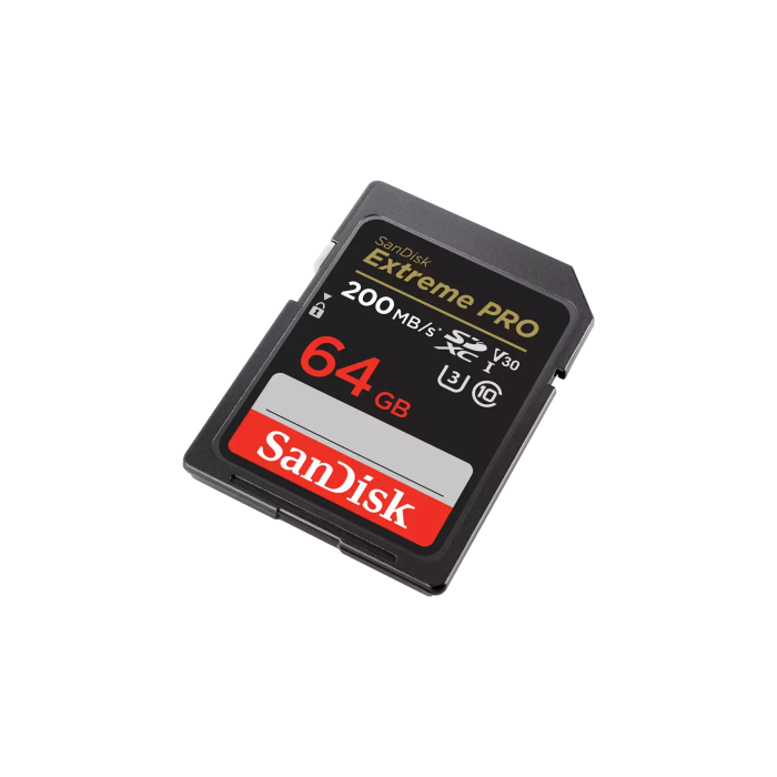 SanDisk Tarjeta SDXC Extreme PRO 64 GB SDSDXXU-064G-GN4IN Clase 10 UHS Class 3 V30 Velocidad 170MB/s Lectura 90MB/s Escritura