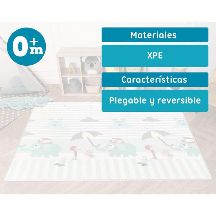 KioKids Tapete Mantita Plegable Educativo 150 x 200 cm Impermeable Reversible 3