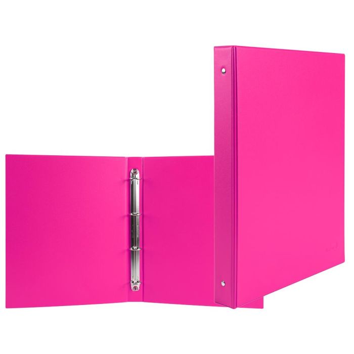 Carpeta De 4 Anillas 25 mm Redondas Liderpapel A5 Carton Forrado Pvc Fucsia 1