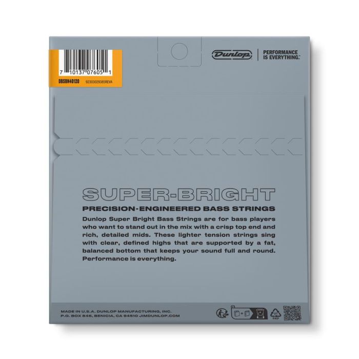 Dunlop Juego Bajo Nickel Super Bright 5 St. 40-120 1 Dunlop Juego Bajo Nickel Super Bright 5 St. 40-120 1