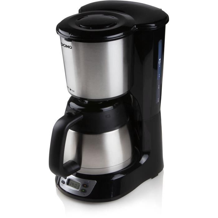 Cafetera de filtro - DOMO - DO709K - 1000 W - 1 L - 8 tazas - Pantalla LCD - Temporizador 24 horas - Acero inoxidable 4 Cafetera de filtro - DOMO - DO709K - 1000 W - 1 L - 8 tazas - Pantalla LCD - Temporizador 24 horas - Acero inoxidable 4
