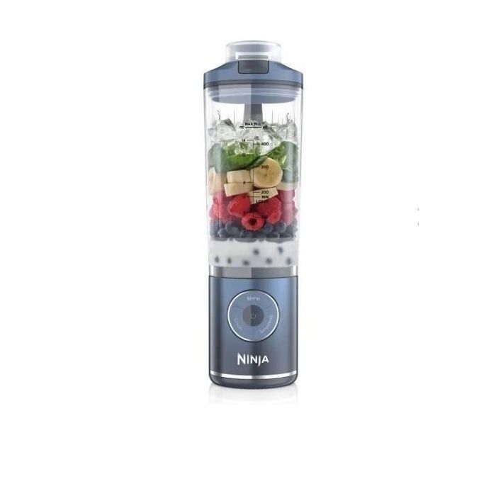 Ninja BC251EUNV Licuadora portátil Blast Max 530 ml - 2 horas autonomía, sin cable, sin BPA - Azul