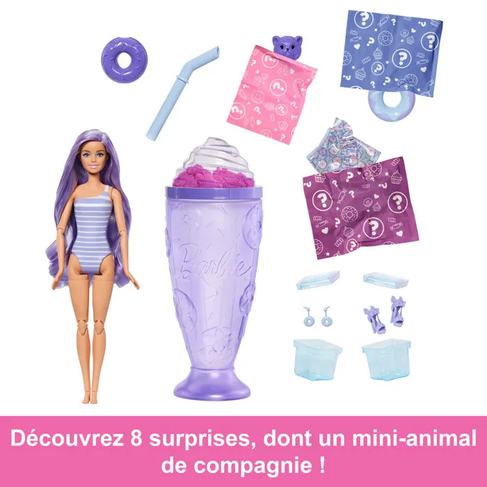 Mattel Barbie Muñeca Sorpresa Pop Reveal con Vaso Morado, Incluye 8 Sorpresas - Modelos Surtidos Mattel Barbie Muñeca Sorpresa Pop Reveal con Vaso Morado, Incluye 8 Sorpresas - Modelos Surtidos