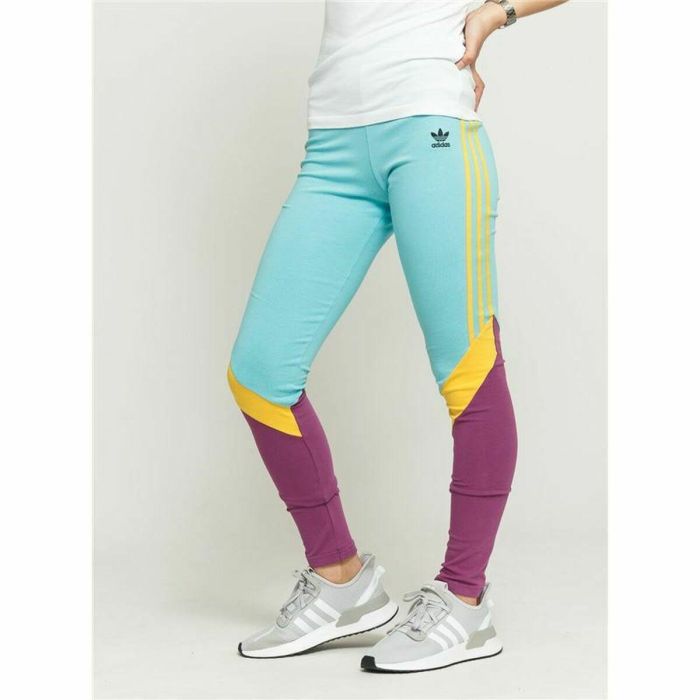 Mallas Deportivas de Mujer Adidas  High-Waisted Aguamarina 1
