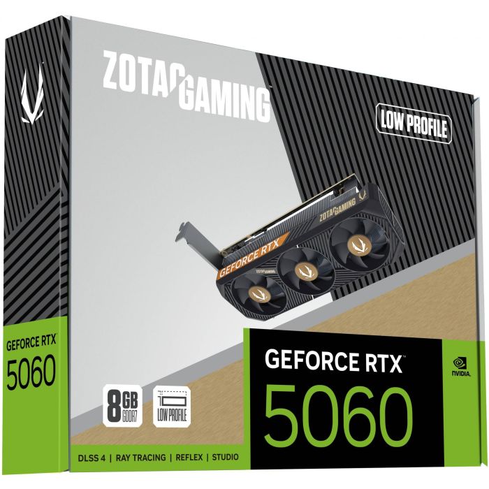 Zotac GeForce RTX 5060 Low Profile 8GB GDDR7 128-bit 2497MHz, Max. Resolución 7680x4320 PCI Express x8 5.0 6