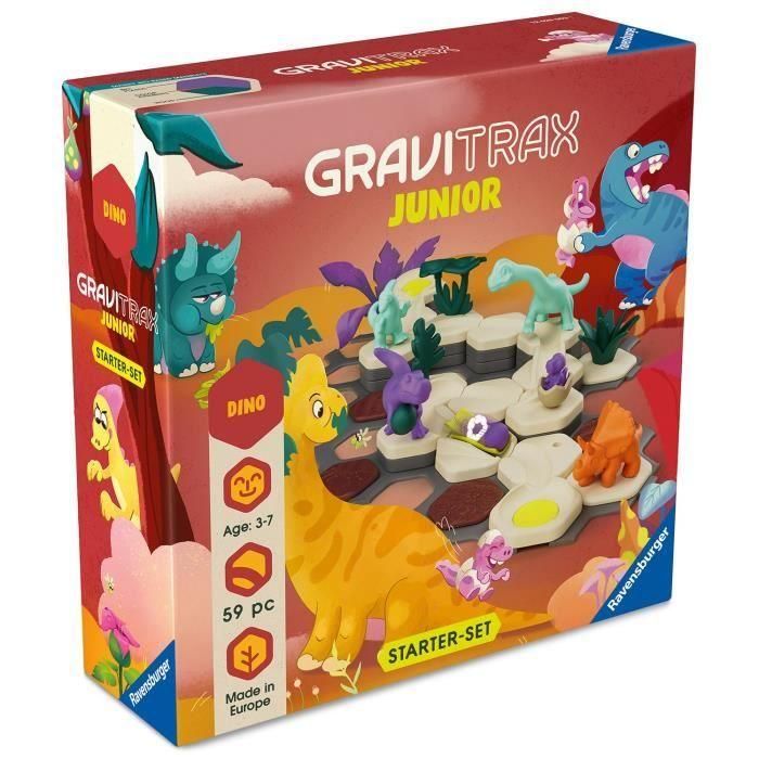 Ravensburger RAV12020003 GraviTrax JUNIOR Set de inicio Pequeño Dinosaurio 1