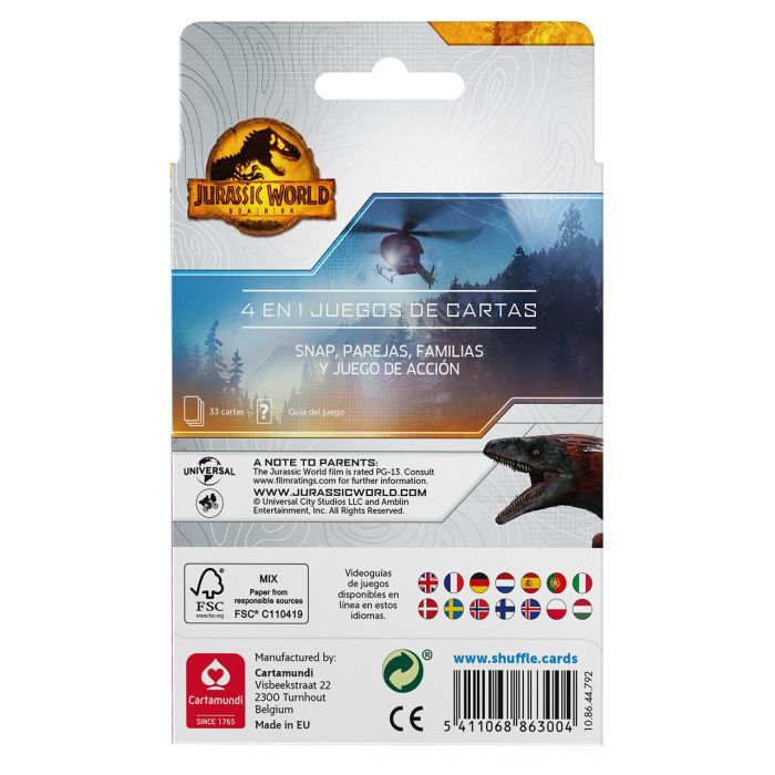 Fournier Juego De Cartas 4 En 1 Jurassic World 10028049 2