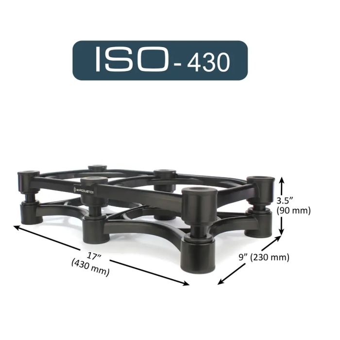 IsoAcoustics Soporte para Monitores de Estudio ISO-430, Ancho 430mm, Hasta 45kg 3