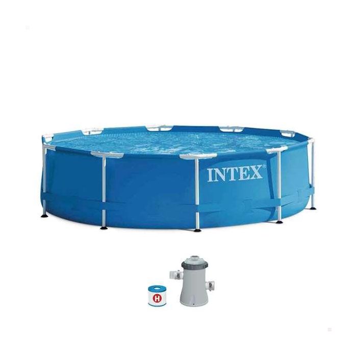 Intex Piscina Redonda Metal Frame con Depuradora de Cartucho, 4485 Litros, 305x76 cm 5 Intex Piscina Redonda Metal Frame con Depuradora de Cartucho, 4485 Litros, 305x76 cm 5