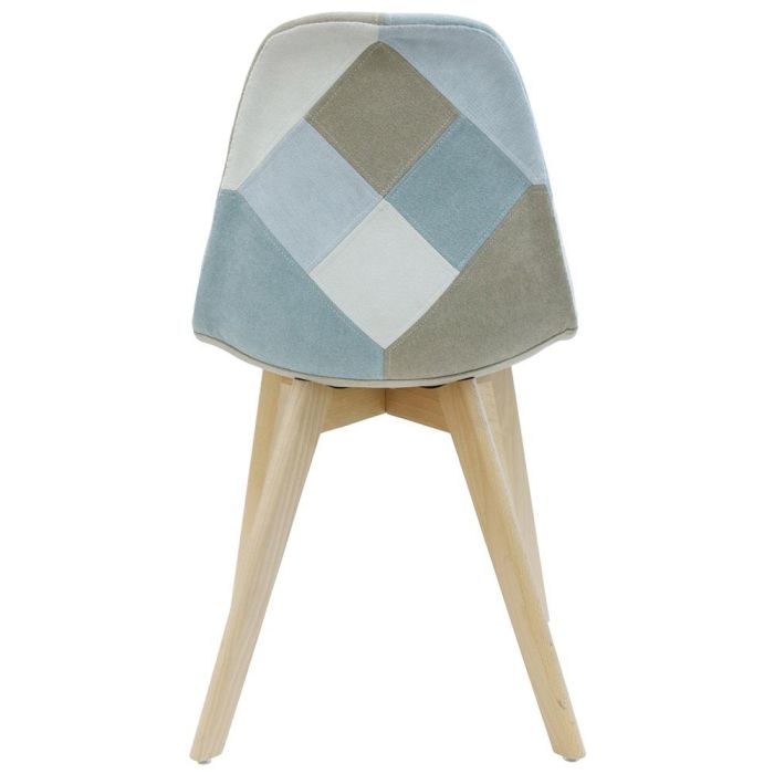 Silla Patchwork Azul Cielo Home Deco Factory 3