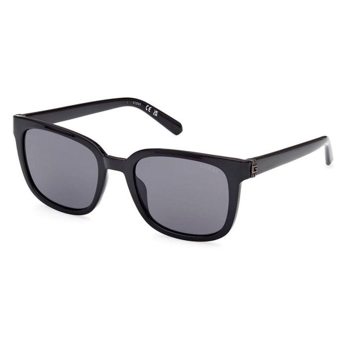 Guess GU00065 01A Gafas de Sol Hombre Adulto Cuadradas, Montura Negro Mate, Cristales Tono Humo. Patilla 150mm, Cristal 53mm 11 Guess GU00065 01A Gafas de Sol Hombre Adulto Cuadradas, Montura Negro Mate, Cristales Tono Humo. Patilla 150mm, Cristal 53mm 11